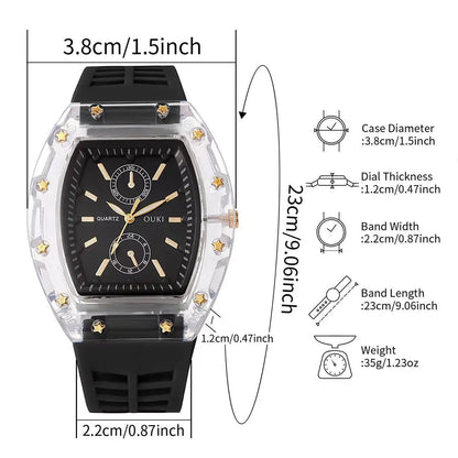Silicone Strap Casual Mens Analog Watches