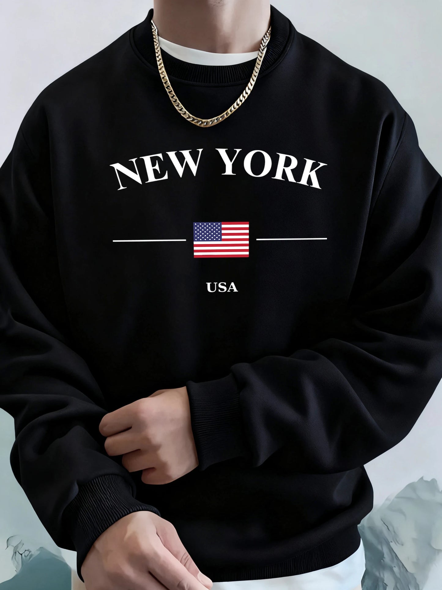 Manhattan New York Printed Crew Neck Sweatshirts