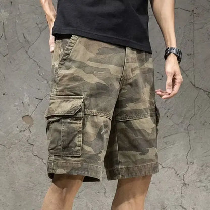 Camouflage Pattern Casual Cotton Men's Cargo Shorts