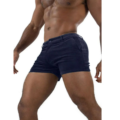 Super Soft Retro Line Plus Size Casual Shorts For Men