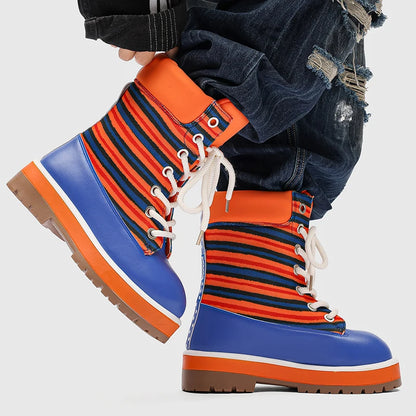 Womens Men Increased Strong Outsole Toe Boots