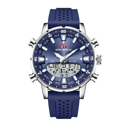 Mens Casual Muscular Sport Digital Analog Watch
