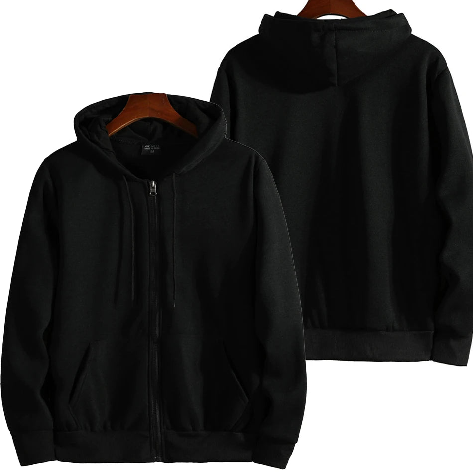 Big Hooded Zipper Loose Fit Autumn Winter Hoodies