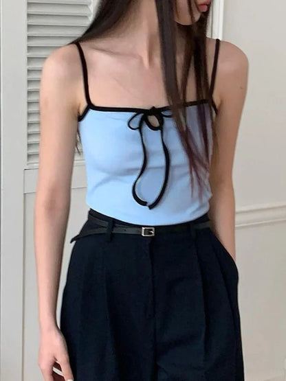 Intricate Design: Cross-Lace-Up Statement Tank