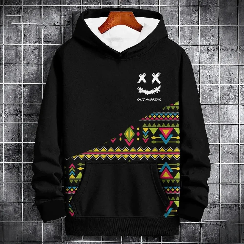 Imessage Print Oversized Hoodie Unisex Streetwear Sweatshirt For Men Women