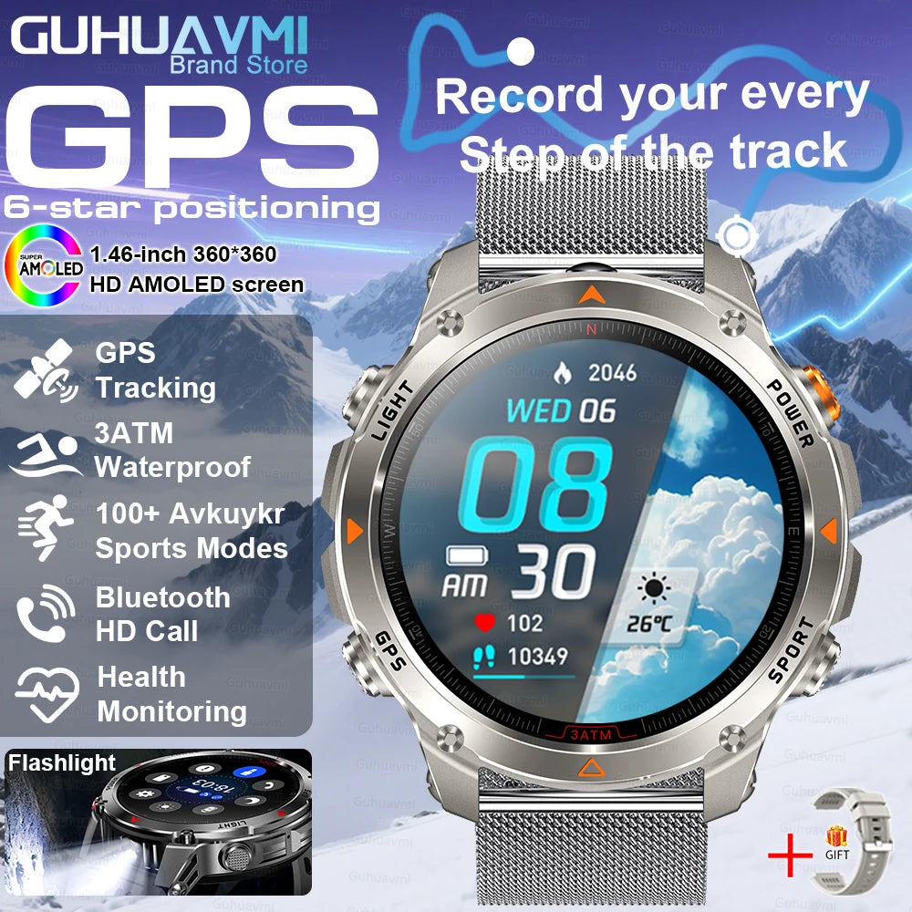 Running Swimming Altimeter Barometer Compass Multi Functional Waterproof Smartwatches