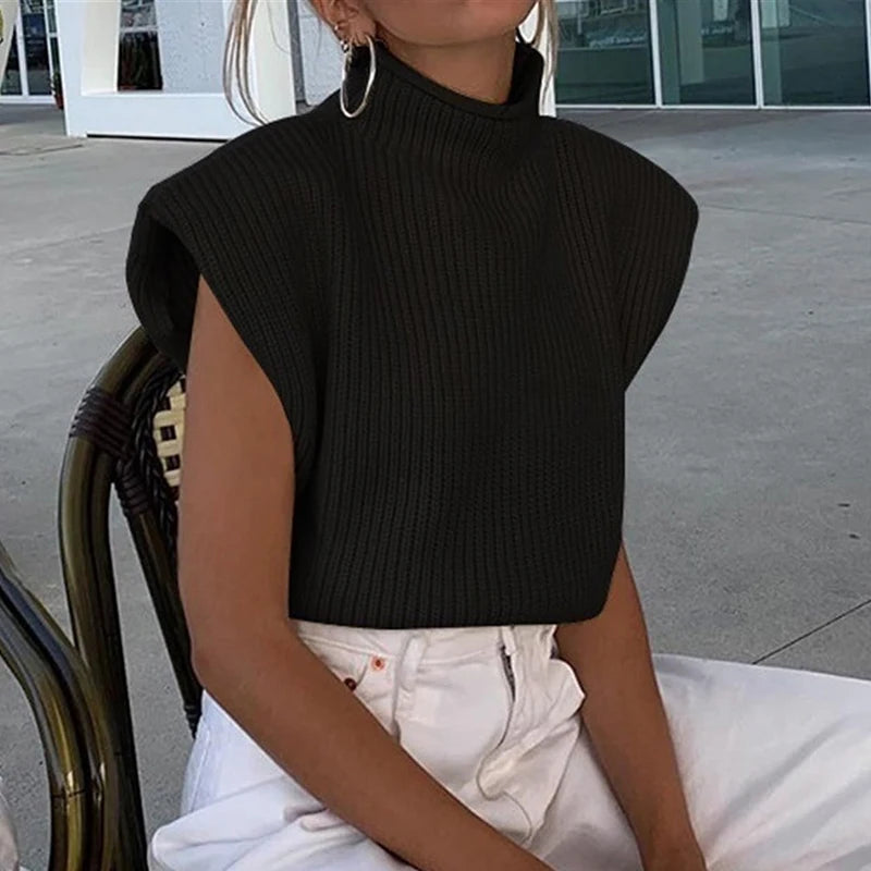 New Fashion Knitted Turtleneck Vests