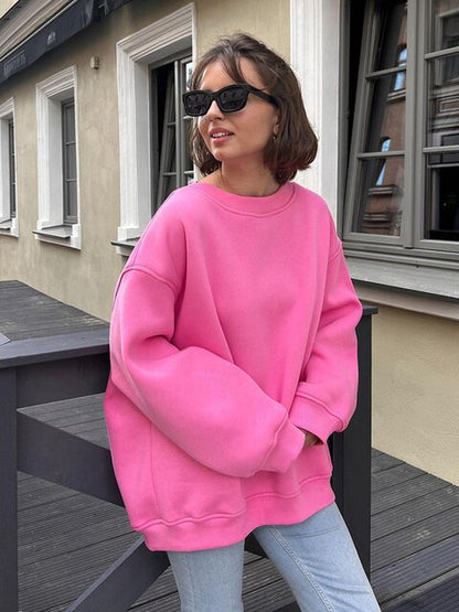 High Quality Vintage Style Simple Women Sweatshirts