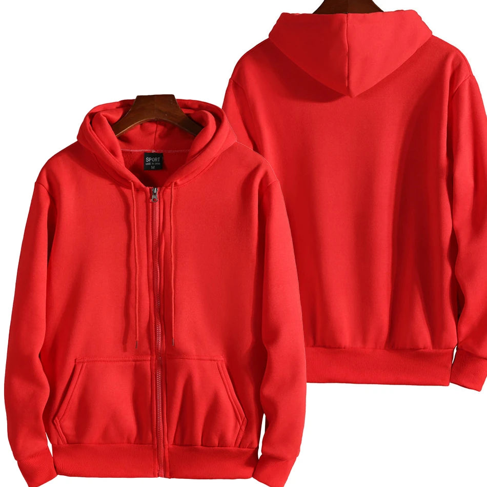 Big Hooded Zipper Loose Fit Autumn Winter Hoodies
