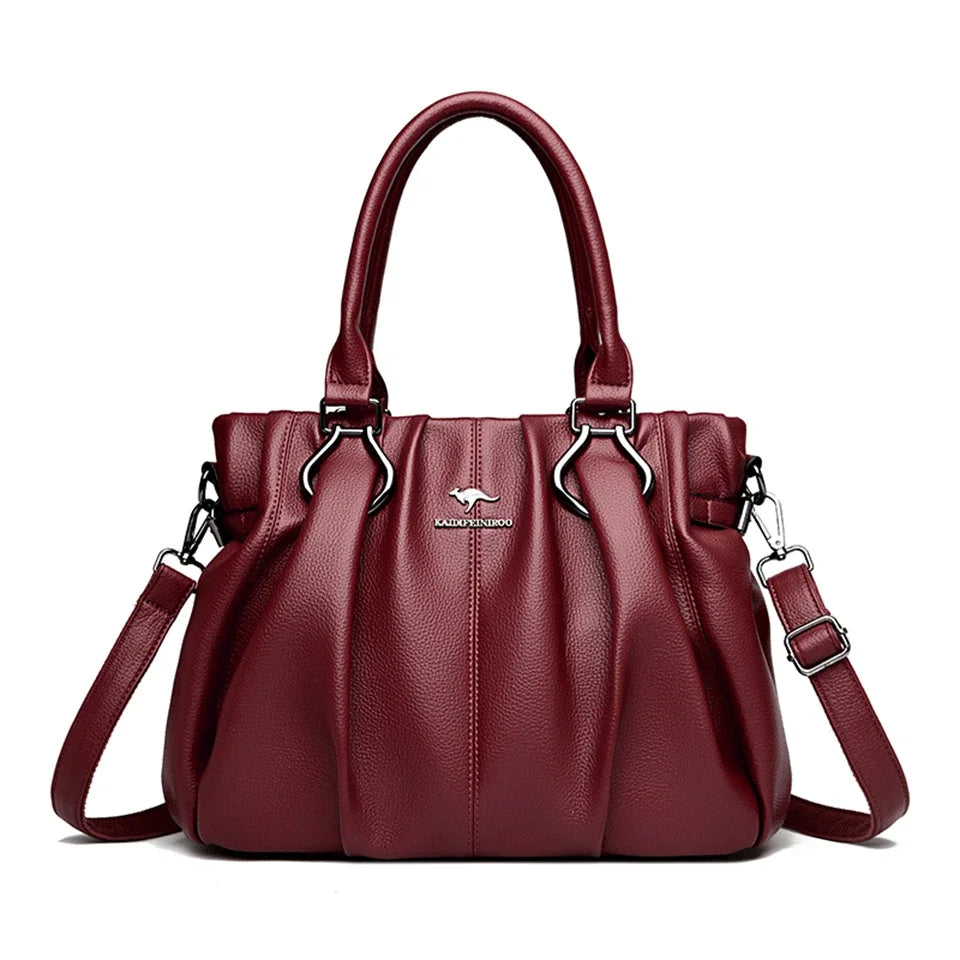 Designer Luxury Genuine Leather Soft Tote Bags For Women