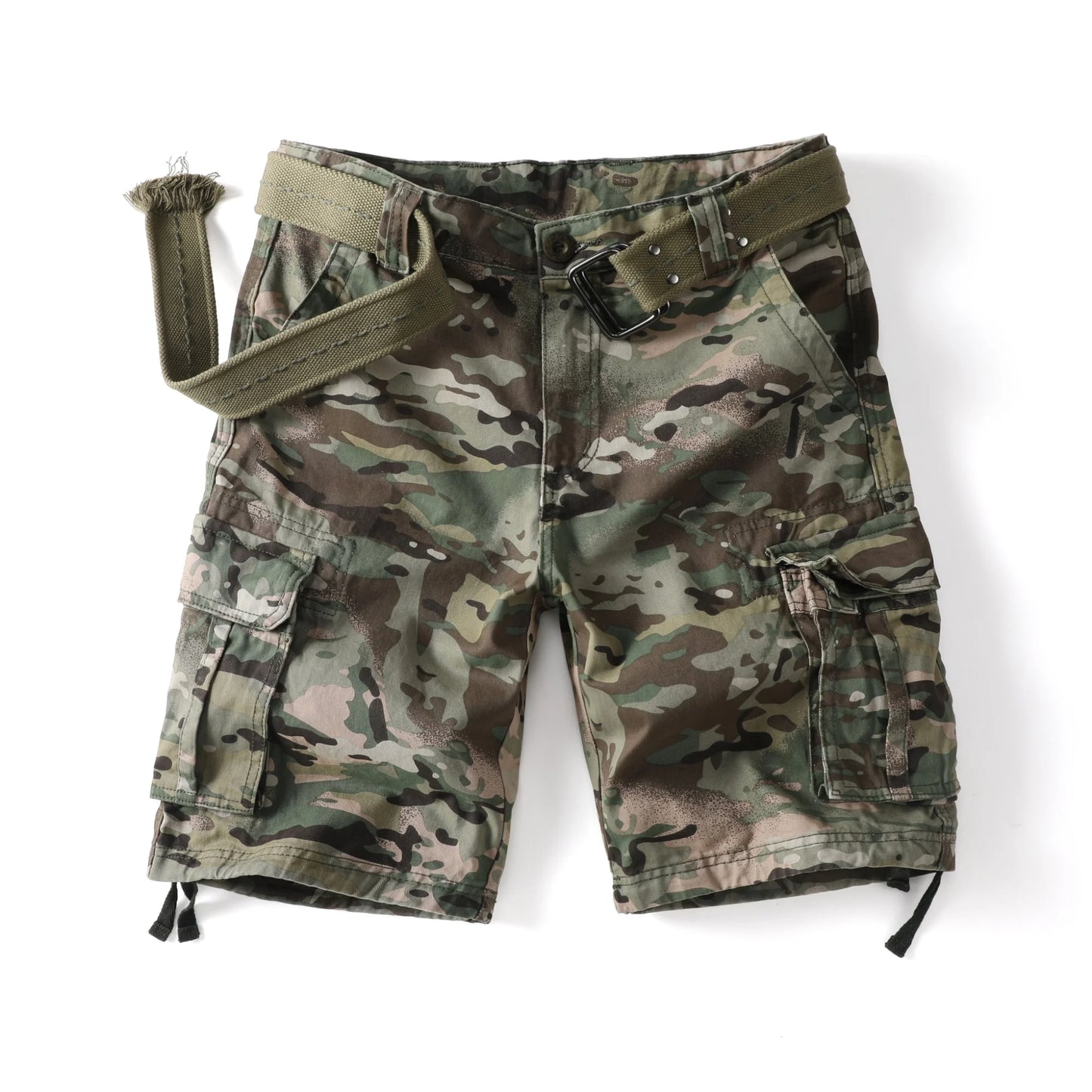 Camouflage Pattern Casual Cotton Mens Cargo Shorts
