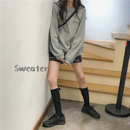 Simple Style Straight Colors Women Winter Sweatshirts