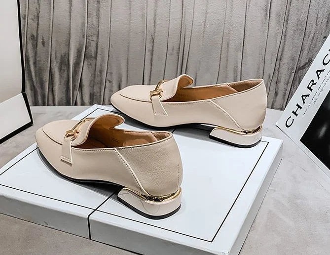 Classic Elegant Style Low Heel Women Loafer Shoes