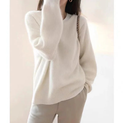 Womens V Neck Soft Cashmere Sweaters