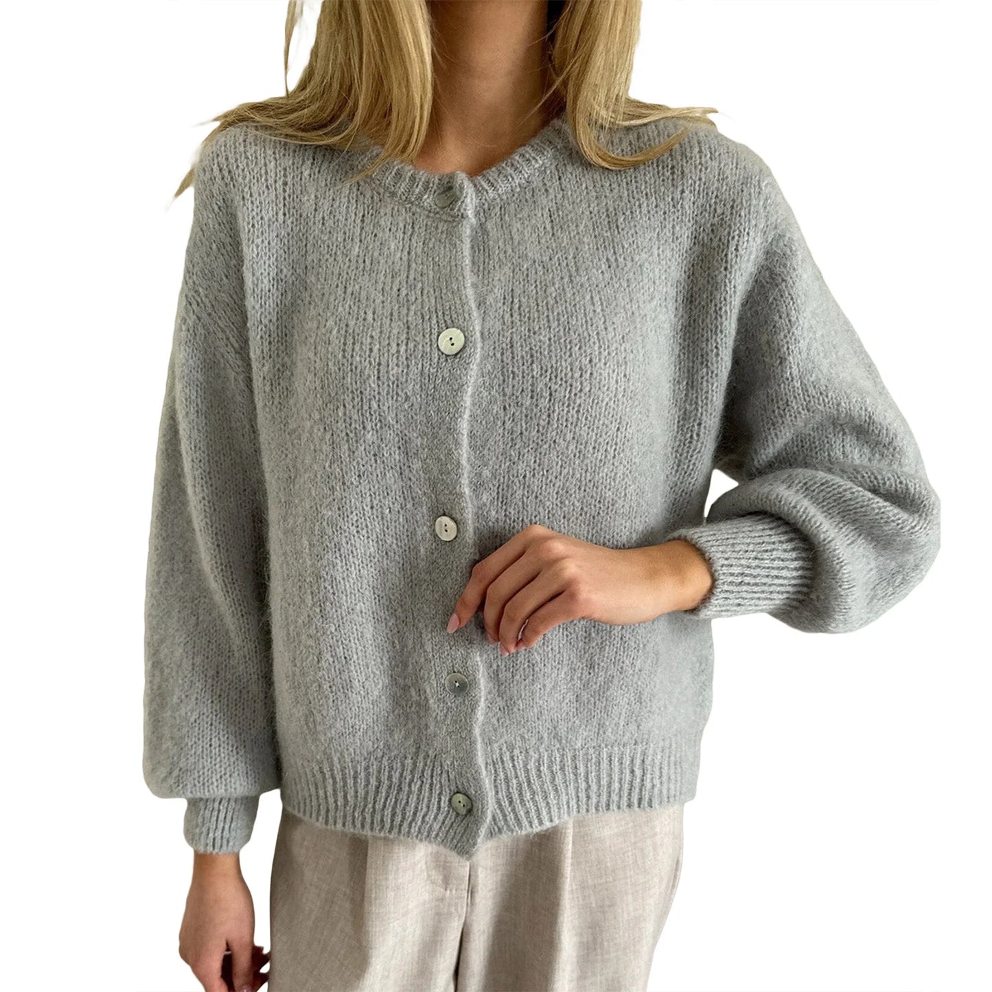 Casual Soft Single Breasted Cardigan Sweater