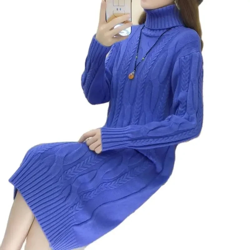 Women Turtleneck Thick Knitted Sweaters