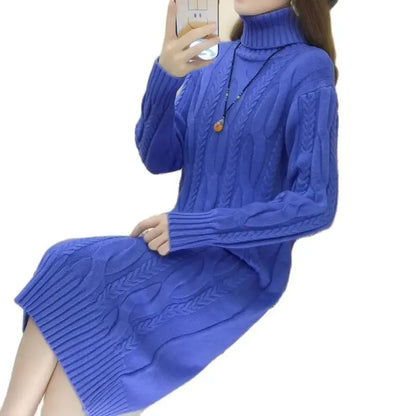 Women Turtleneck Thick Knitted Sweaters