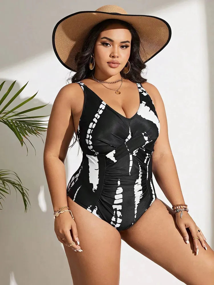 Elegant Black & White Abstract One Piece Aesthetic