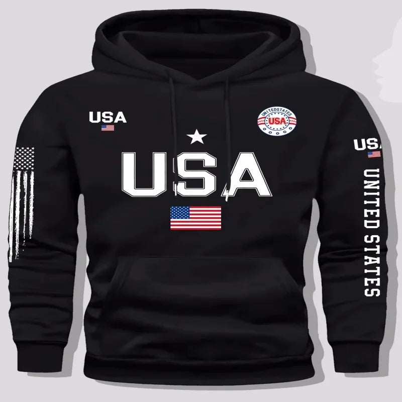 Womens Usa Flag National Hoodies