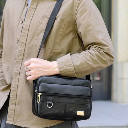 Men Elegant Pu Leather Messenger Bags
