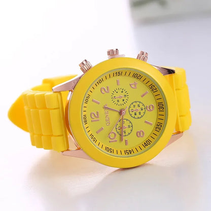 Crocodile Style Quartz Watches Unisex Casual Silicone Bands