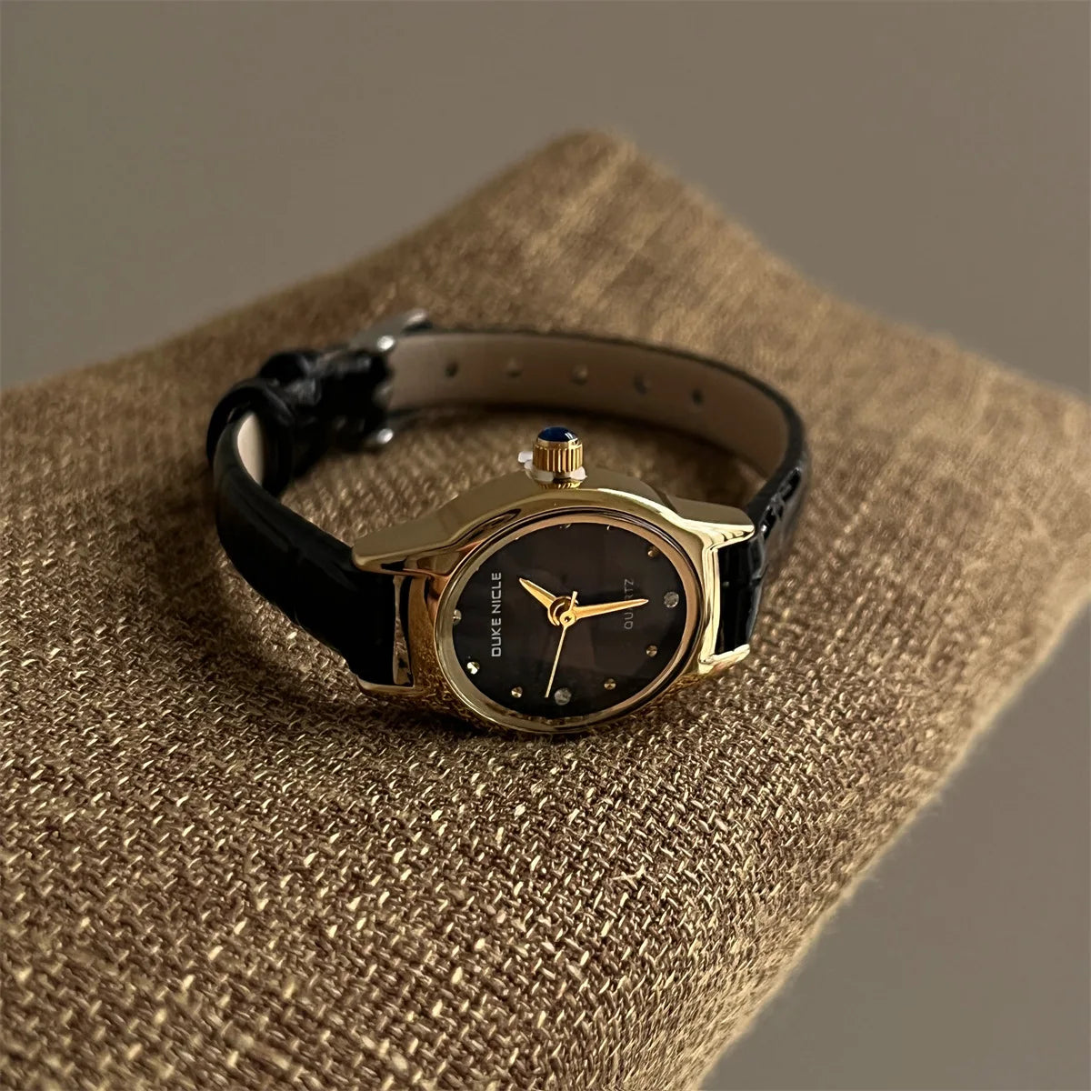 Leather Strap Gold Frame Watches
