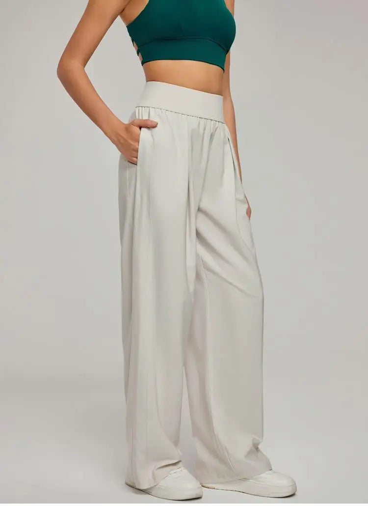 California Summer Street Style Wide Leg High Waist Pants