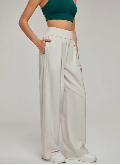 California Summer Street Style Wide Leg High Waist Pants
