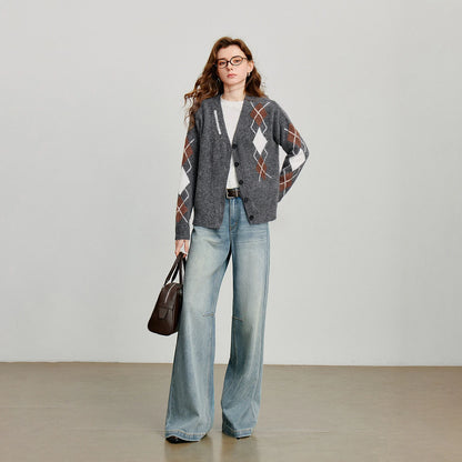 Geometrical Pattern New Women Wool Sweaters