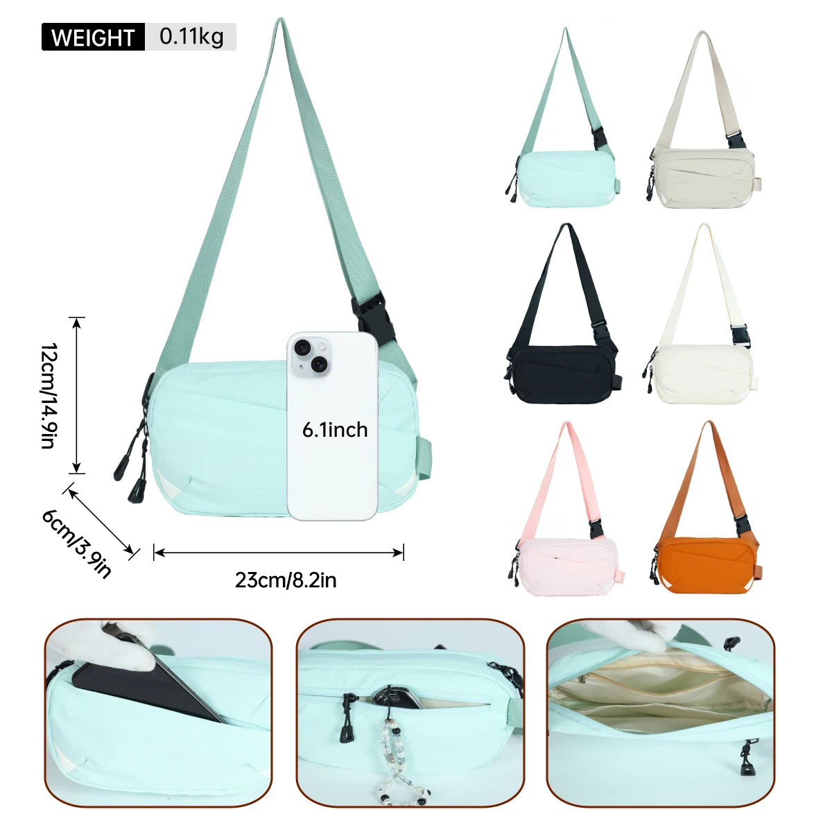 2025 Mini Canvas Crossbody Bag For Women Small Shoulder Handbag Phone Purse