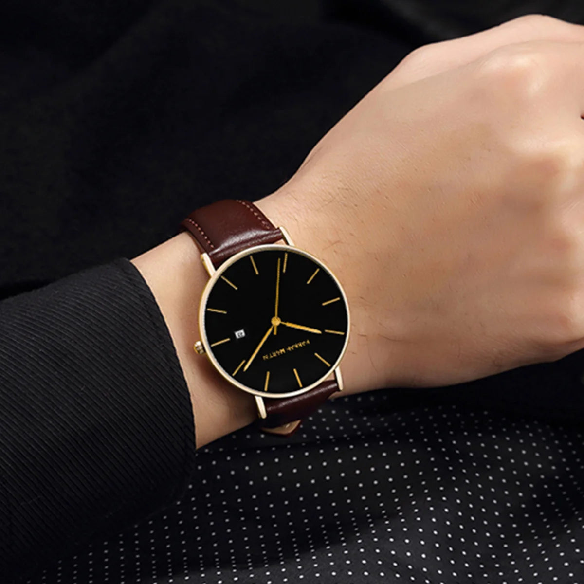 Mens Japan Quartz Movement Luxury Sport Classic Style Watches