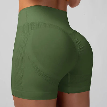 Women Breathable Seamless Yoga Shorts