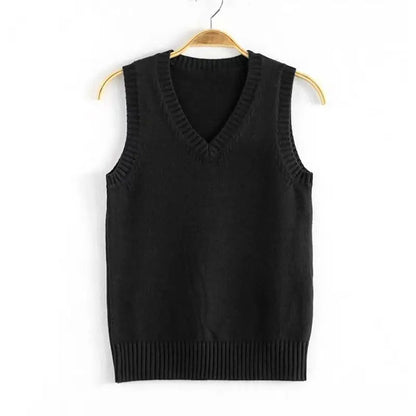 Sleeveless Deep V Neck Cool Womens Tank Sweater