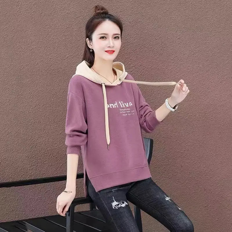2025 Polar Fleece Hoodie Women S Loose Fit Pullover Sweatshirt For Spring Fall