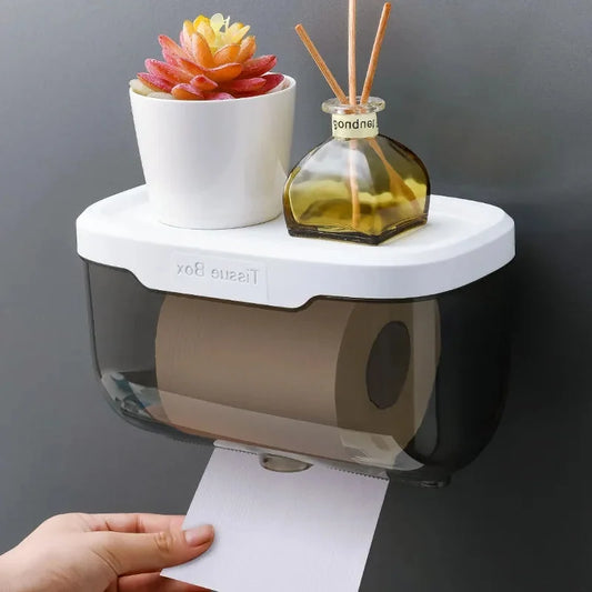 Multifunctional Wall Mounted Waterproof Toilet Paper Holder