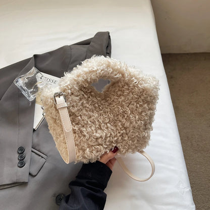 Furry Ball Mini Crossbody Bags