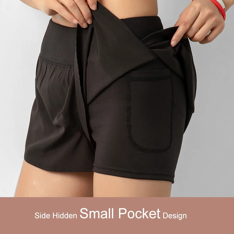 Breathable Quick Dry Sweat Wicking Zipper Pocket Track Shorts