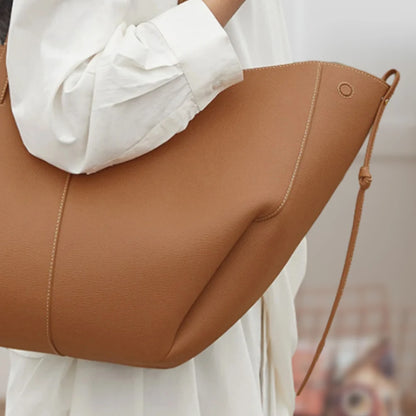 Large Capacity Chic PU Leather Shoulder Tote for Women