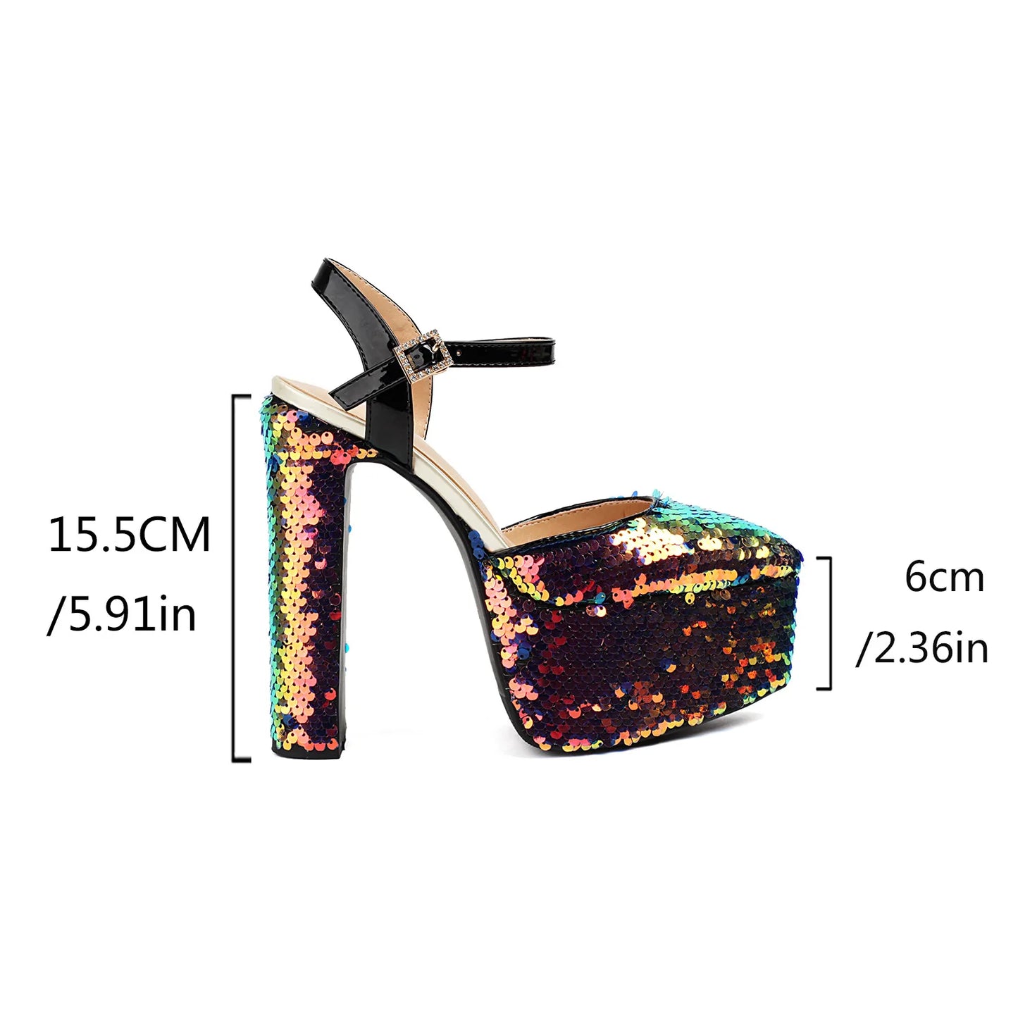 Bling Sequined High Heel Sandals – Sexy Summer Party Heels 2026
