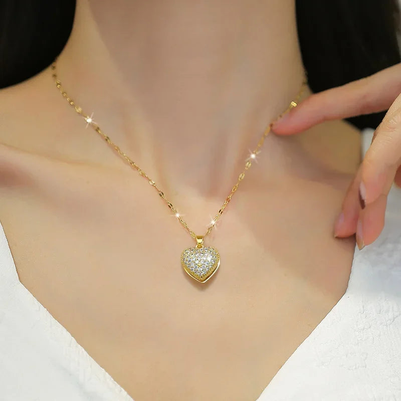Heart Shaped All Pearl Necklace
