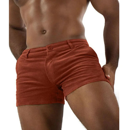 Super Soft Retro Line Plus Size Casual Shorts For Men