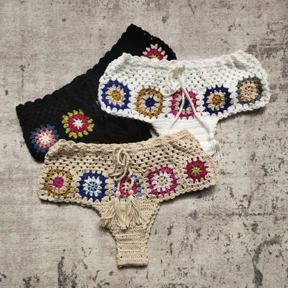 Super Creative Design Crochet Strapless Bikini Suit