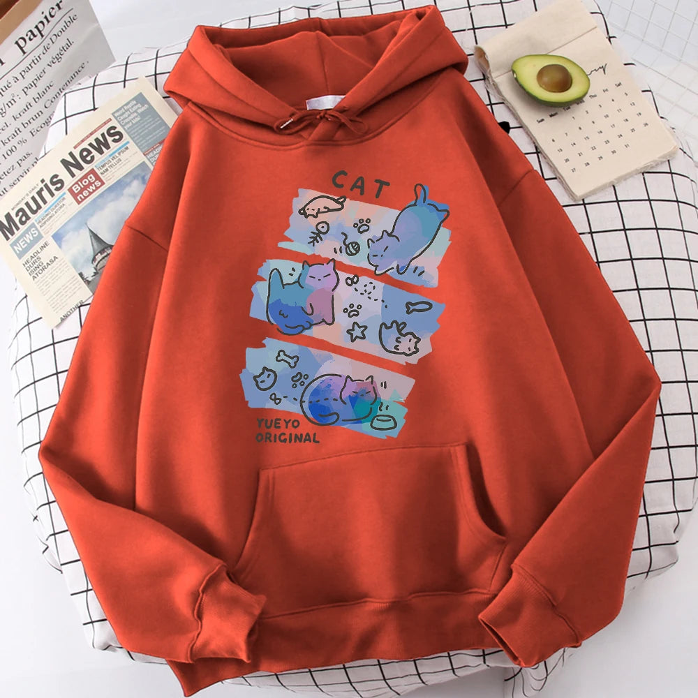 Anime Cat Fish Play Japanese Themed Cool Hoodies