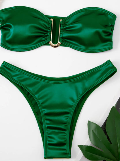 Shimmering Brown V-Bar Bikini Aesthetic