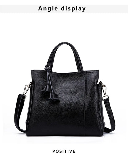 Moonlight Design Cowhide Genuine Leather Elegant Large Capacity Tote Bags