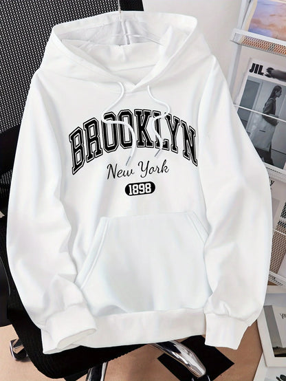 Brooklyn Est 1631 Hoodie Mens Fleece Lined Warm New York Sweatshirt