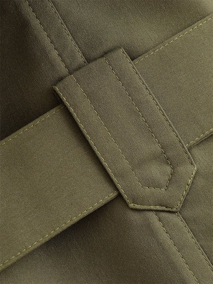 Long Belted Women Trench Coat