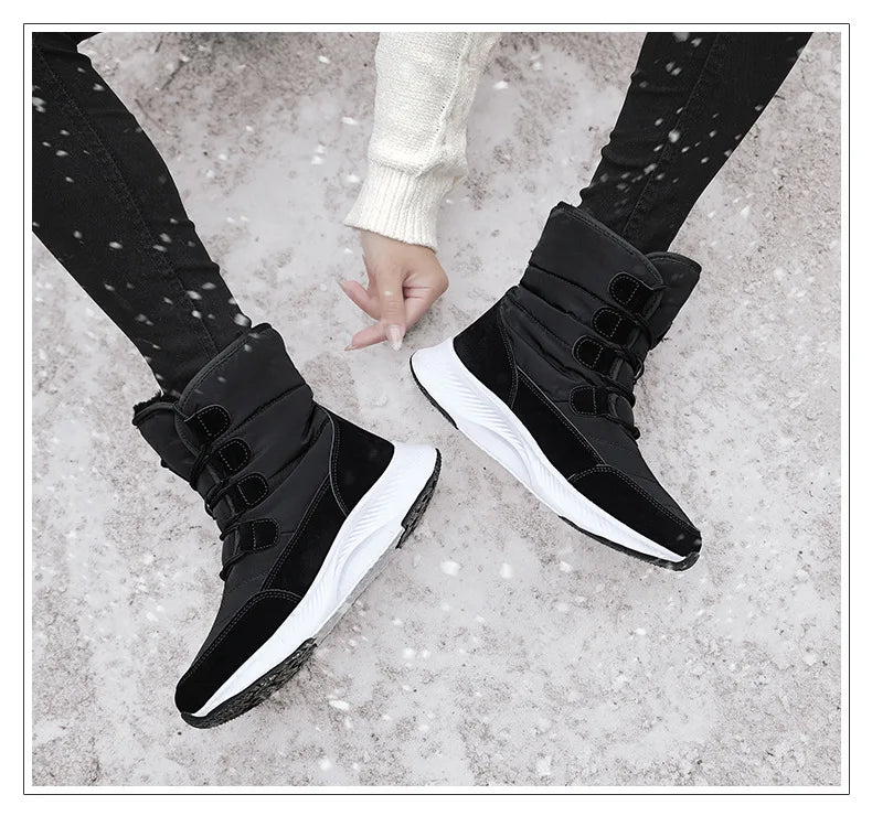 Cozy White Plush Snow Boots for Women | 2025 Winter Non-Slip Platform Boots