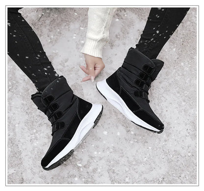 Cozy White Plush Snow Boots for Women | 2025 Winter Non-Slip Platform Boots