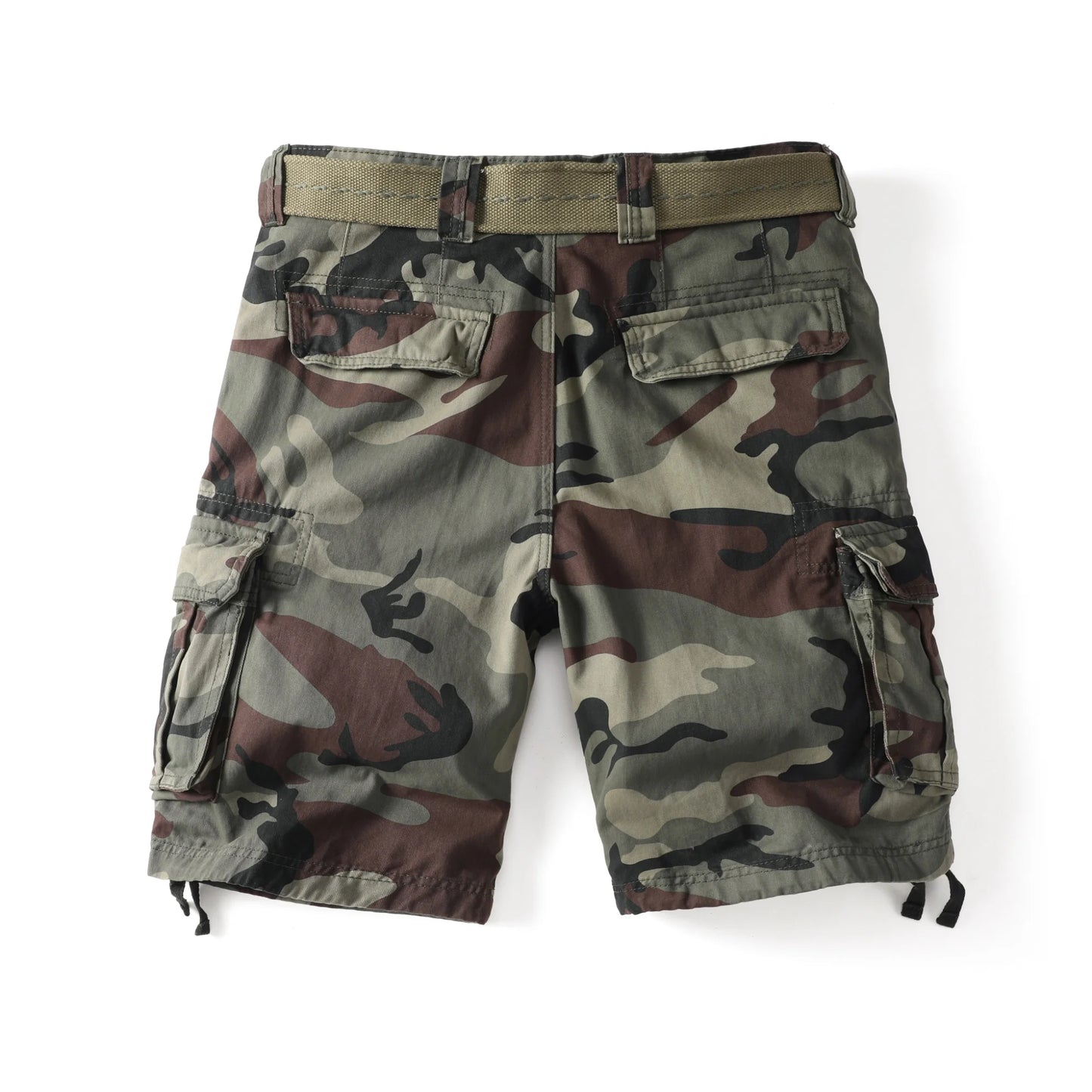 Camouflage Pattern Casual Cotton Mens Cargo Shorts